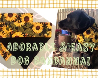 Adorable & Easy Reversible Dog Bandana ~ Freezer Paper Template