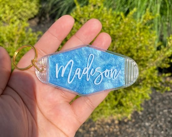 Custom Name/ Motel Retro Keychain