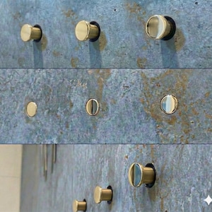 Hidden Push-to-Open Towel Hook – Flush Tile Mounted - Hook w Integrated Front – Copper, Gold, Aluminum & Carbon Fiber – Minimalist Wall Hook