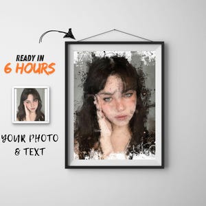 Retrato personalizado, transferencia de estilo de fotografía de acuarela, regalo personalizado de retrato, retrato, retrato personalizado, retrato de pareja, familia, regalo personalizado
