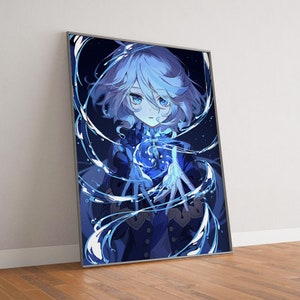Genshin Auswirkungen Furina Poster, Hochwertige Leinwand Poster Druck, Geschenke für Freund oder Freundin, Geburtstagsgeschenk, Fan artikel