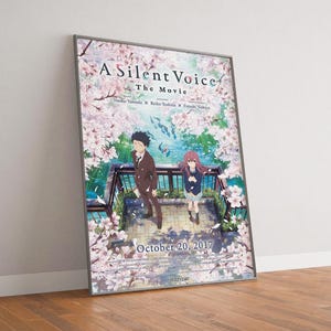 Póster de anime de la película "Una voz silenciosa", impresión en lienzo de alta calidad, regalo de cumpleaños, producto para fans.