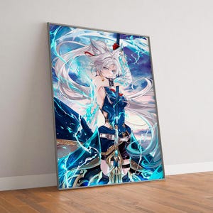 Honkai 階段レール フェイシャオ ポスター、高品質キャンバスポスタープリント、ボーイフレンドやガールフレンドへのギフト、誕生日プレゼント、ファン商品