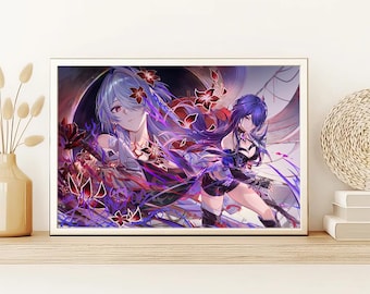 Honkai Stair Rail Acheron Poster, High Quality Canvas Poster Print, Gifts for boyfriend or girlfriend, Birthday Present, Fan merchandise