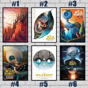 Affiche du film Le robot sauvage, impression d'affiche sur toile de haute qualité, cadeau d'anniversaire, produits dérivés