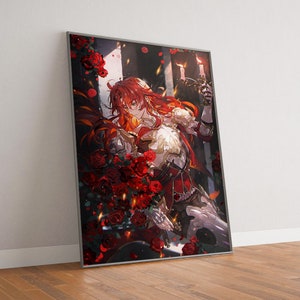 Honkai Stair Rail Argenti Poster, Hochwertige Leinwand Poster, Geschenke für Freund oder Freundin, Geburtstagsgeschenk, Fanartikel