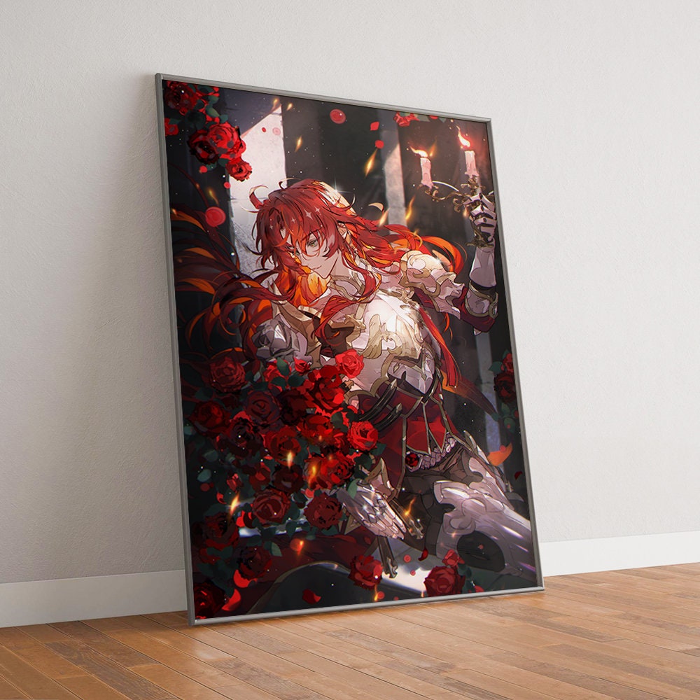 Honkai Stair Rail Argenti Poster, High Quality Canvas Poster Print, Gifts for boyfriend or girlfriend, Birthday Present, Fan merchandise