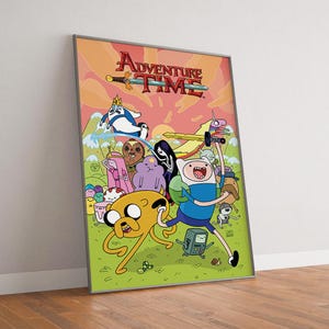 Adventure Time Poster, Hochwertige Leinwand, Geschenke für Freund oder Freundin, Geburtstagsgeschenk, Fanartikel