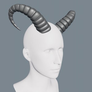 Horns 3D Print Design For Cosplay, DnD | Baphomet | DIGITAL