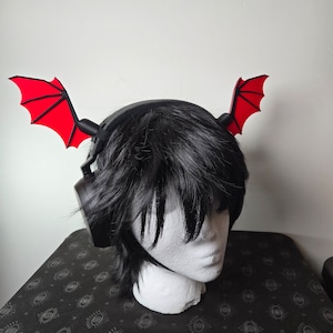 Hot-Swappable Magnetic Bat Wings for Cosplay Headband or Headphone Accessory | Headband and Headset Add-ons Available