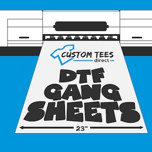 Gang Sheet Transfers, DTF Film, Custom Print Transfers - Bulk Sheets Ready to Press for Direct-to-Film Heat Transfers
