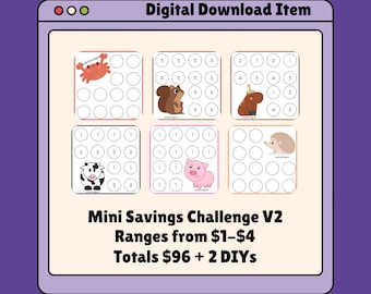 Animal Savings Challenge | Low Income Budgeting (Digital Download)