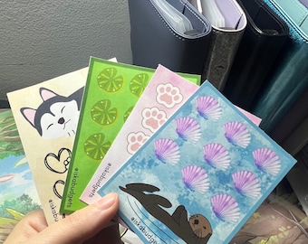 Tiny Savings Challenges 4 Pack | Cute Otter Cat Dog Frog Theme