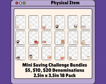 100 Envelope Low Income Higher Denomination Savings Challenge Bundle (Set of 18) 2.5in x 3.5in