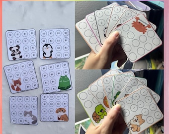 Cute Animals Low Income Savings Challenge Bundle 3inx3in 18 pack V1, V2, V3
