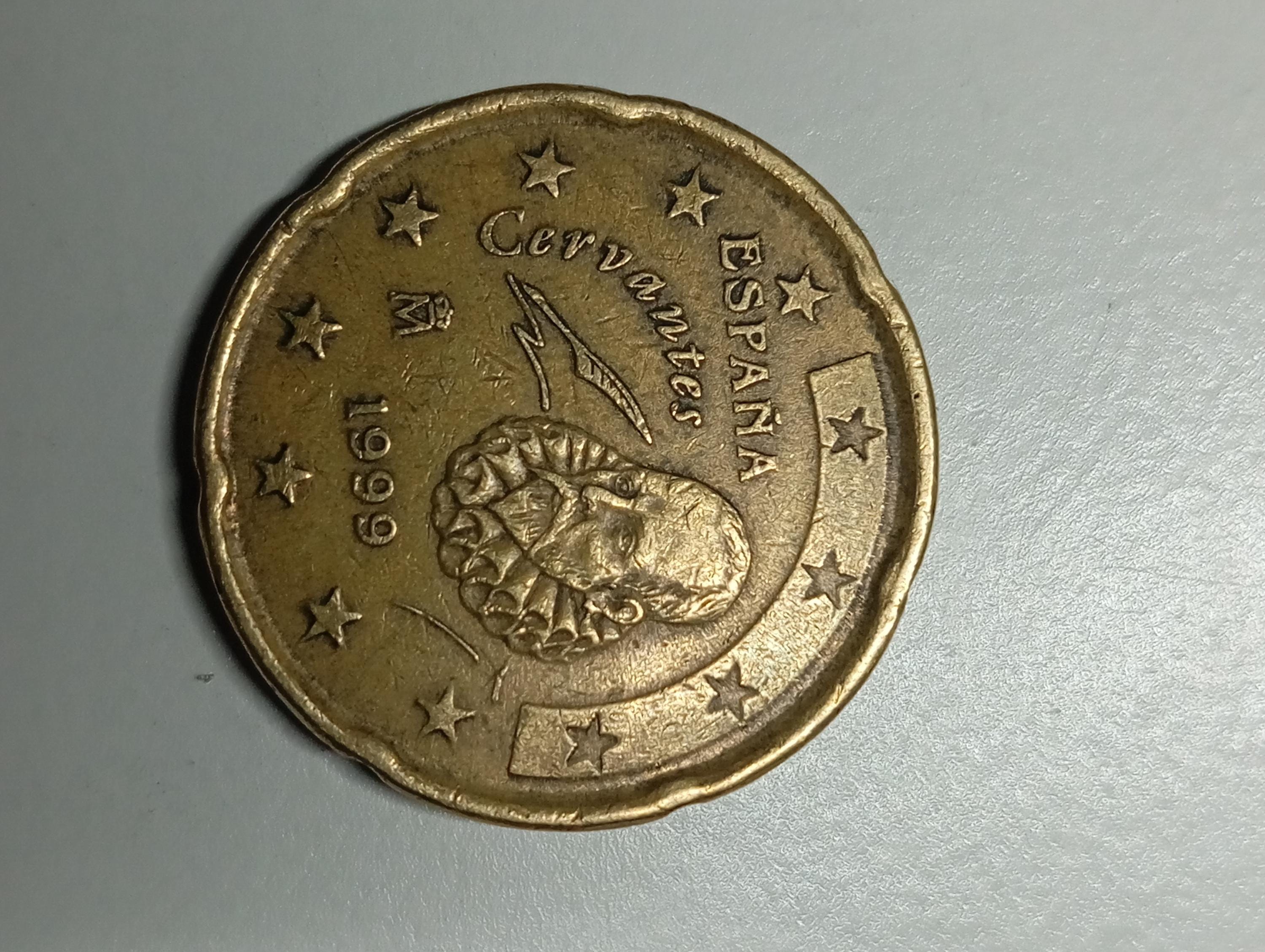 非常に珍しいコイン 20 セント スペイン 1999 - Etsy 日本