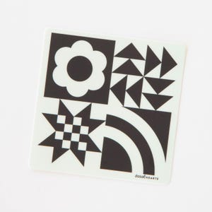 Quilt Block Sticker - Vinyl Waterproof Sticker - Quilting Sticker - Sewing Sticker - Water bottle Sticker