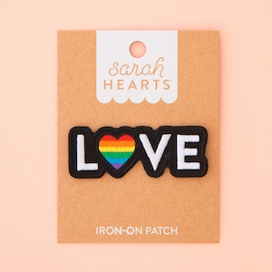 Love Pride Iron-On Patch - Embroidered Patch - Iron-On Patches for Jackets - Bag Patch - Pride Gift