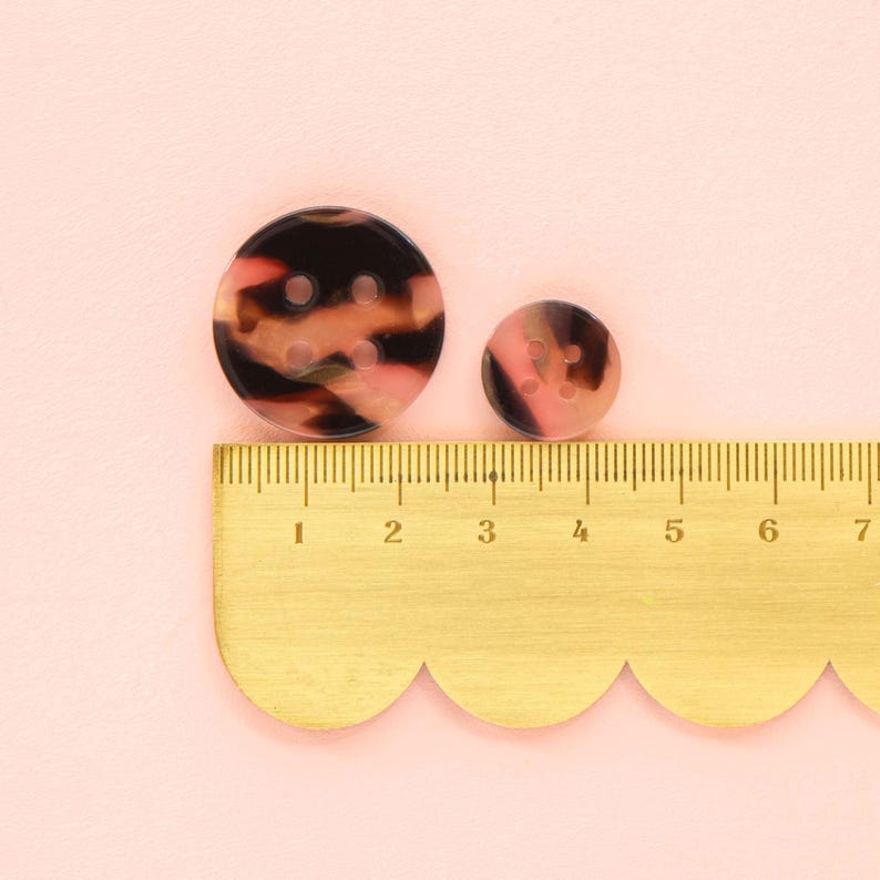 Botones grandes de 2,5 cm (1 pulgada) con diseño de carey - Botones de acetato de celulosa - Botones para coser imagen 3