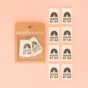 Made by Me Sewing Labels - 8 Pack - Organic Cotton - Quilt Labels - Clothing Labels - Sewing Gift