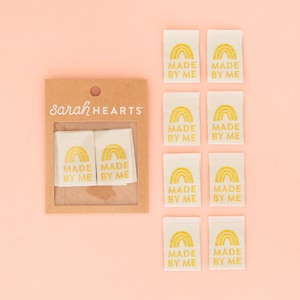 Made By Me Sewing Labels - 8 Pack - Metallic Gold - Clothing Labels - Quilt Labels - Sewing Gift