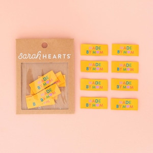 Made by Mom Sewing Labels - 8 Pack - Quilt Labels - Clothing Labels - Sewing Gift - Mother&#39;s Day Gift