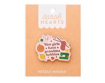 Hot Girls Have Grandma Hobbies Magnetic Needle Minder - Craft Needle Holder