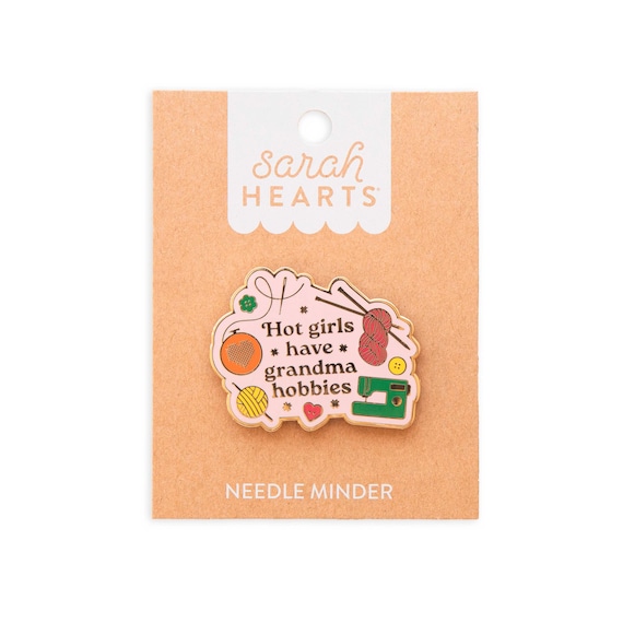 Hot Girls Have Grandma Hobbies Magnetic Needle Minder - Craft Needle Holder