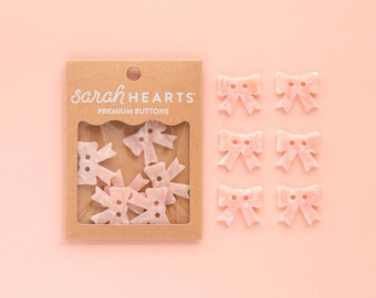 Botones grandes de 2,5 cm con lazo rosa - Botones de acetato de celulosa - Botones para coser