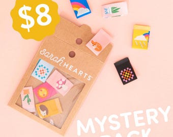 Mystery Multipack Sewing Labels - 10 Pack - Assorted Sarah Hearts Labels