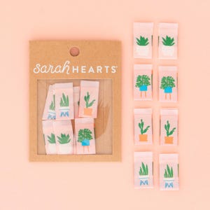 Houseplants Multipack Woven Labels - Sewing Woven Clothing T Houseplants Multipack Woven Labels - Sewing Woven Clothing T