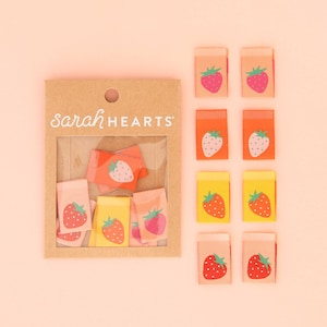 Strawberry Sewing Labels Multipack - 8 Pack - Quilt and Clothing Tags