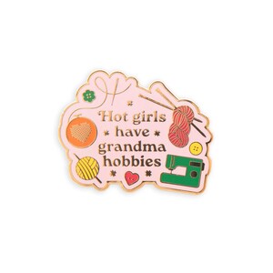 Hot Girls Have Grandma Hobbies Magnetic Needle Minder - Craft Needle Holder image 2