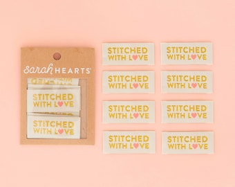 Stitched with Love Nähetiketten – 8er-Pack