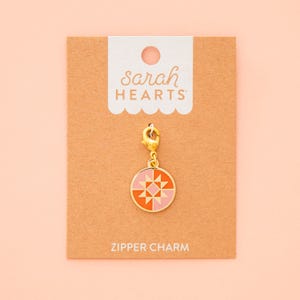 Ronde quilt ster bedel rits - ritssluiting - accessoire voor tassen maken