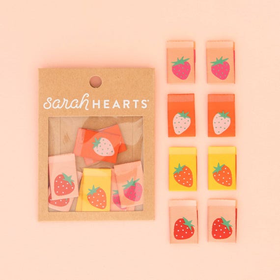 Strawberry Multipack - Sewing Woven Clothing Label Tags Strawberry Multipack - Sewing Woven Clothing Label Tags