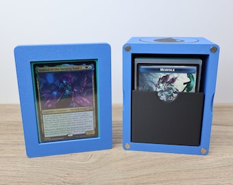 Commander Deck Box with Card Tray and Removable Front Slab - MTG TCG Magic the Gathering