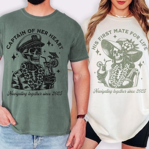 Personalized Anniversary Shirt, Couples Anniversary Beach Trip Shirt, Mr and Mrs Shirts, Custom Location Tee, Anniversary Vacation Shirts