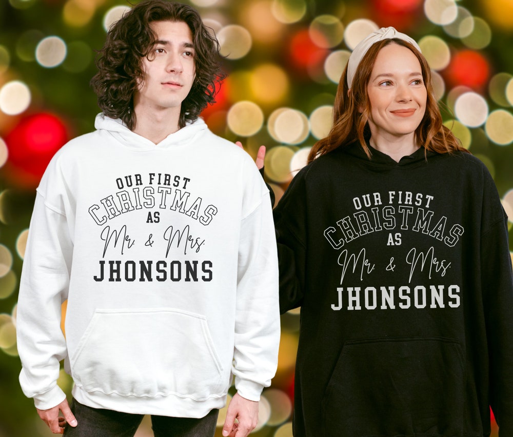 Custom Christmas Hoodie, Couples Christmas Hoodie, Family Christmas Hoodie, Collegiate Christmas Hoodie, Unisex Christmas Hoodie Gift Teeplaza Design