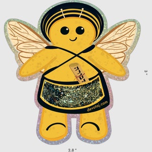 Memunim Stickers Jewish Elemental Angel Beings Mythology Judaica Bumblebee