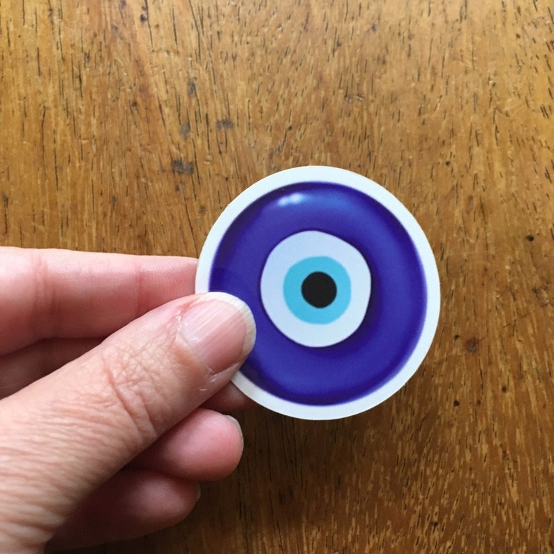 Evil Eye Ward Emoji nazar Amulet Sticker Waterproof Etsy