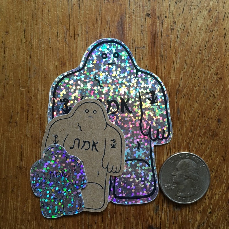 Glitter Golem Sticker Vinyl Glitter Sticker Waterproof image 3