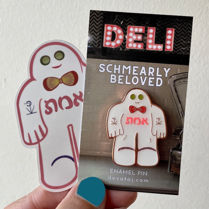 Schmearly Beloved Golem Enamel Pin Sticker Bundle image 1