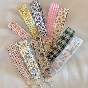 ハンドメイドキーホルダーリストレット/キルティングリストレット