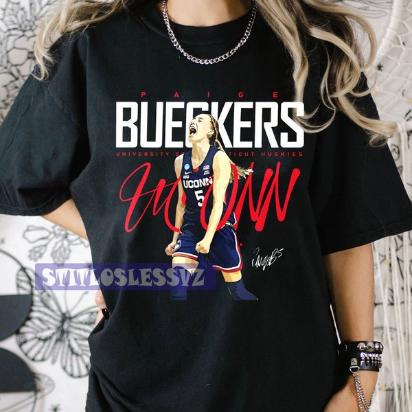 Paige Bueckers T-shirt Basketball Player MVP Slam Dunk Merchandise Bootleg Vintage Graphic Tee Unisex Sweatshirt Hoodie Gift For Fan