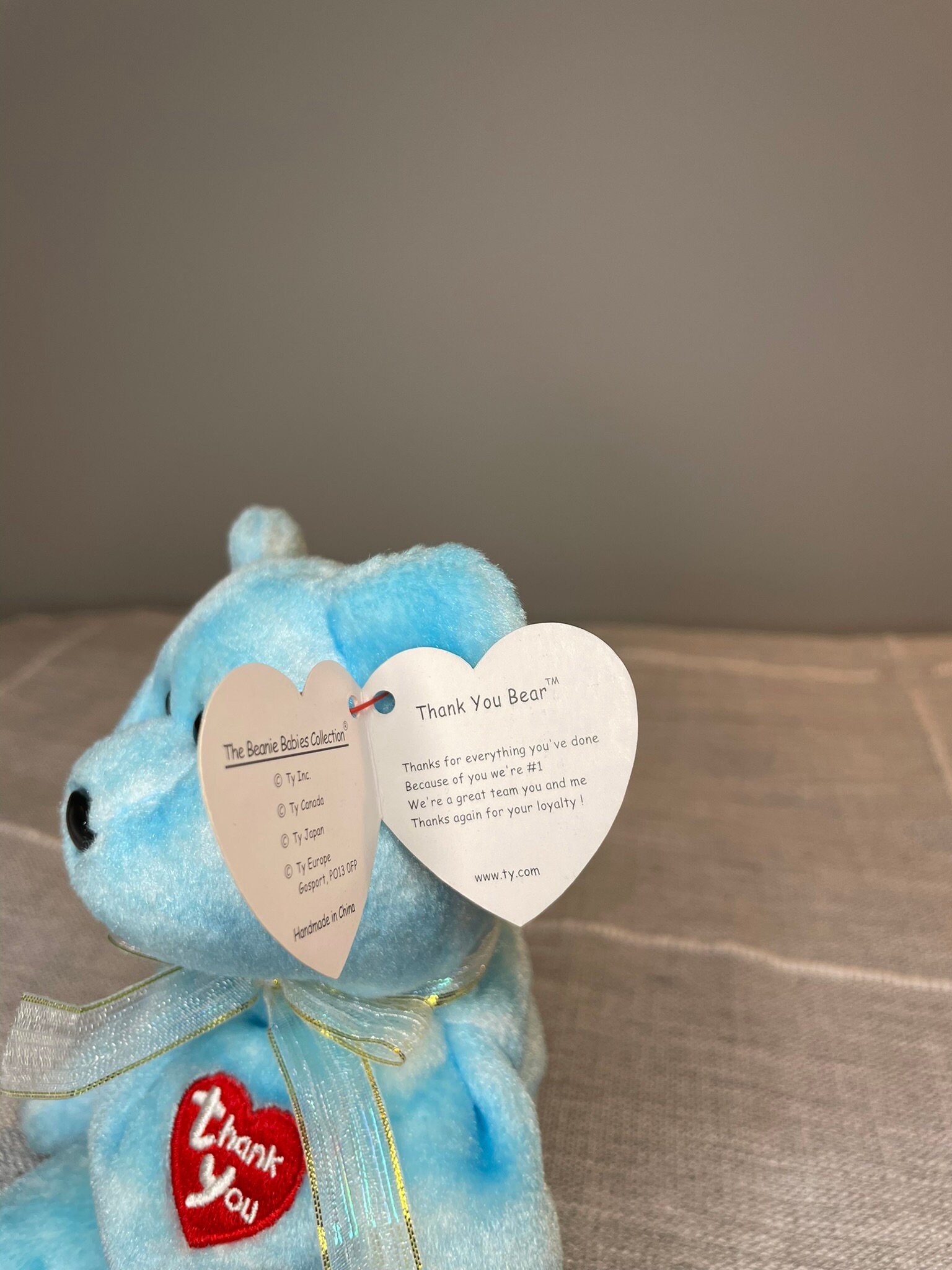 Ty ビーニーベイビーズ　代理店限定　Thank You Bear Ty ビーニーベイビーズ 代理店限定 Thank You Bear - メルカリ