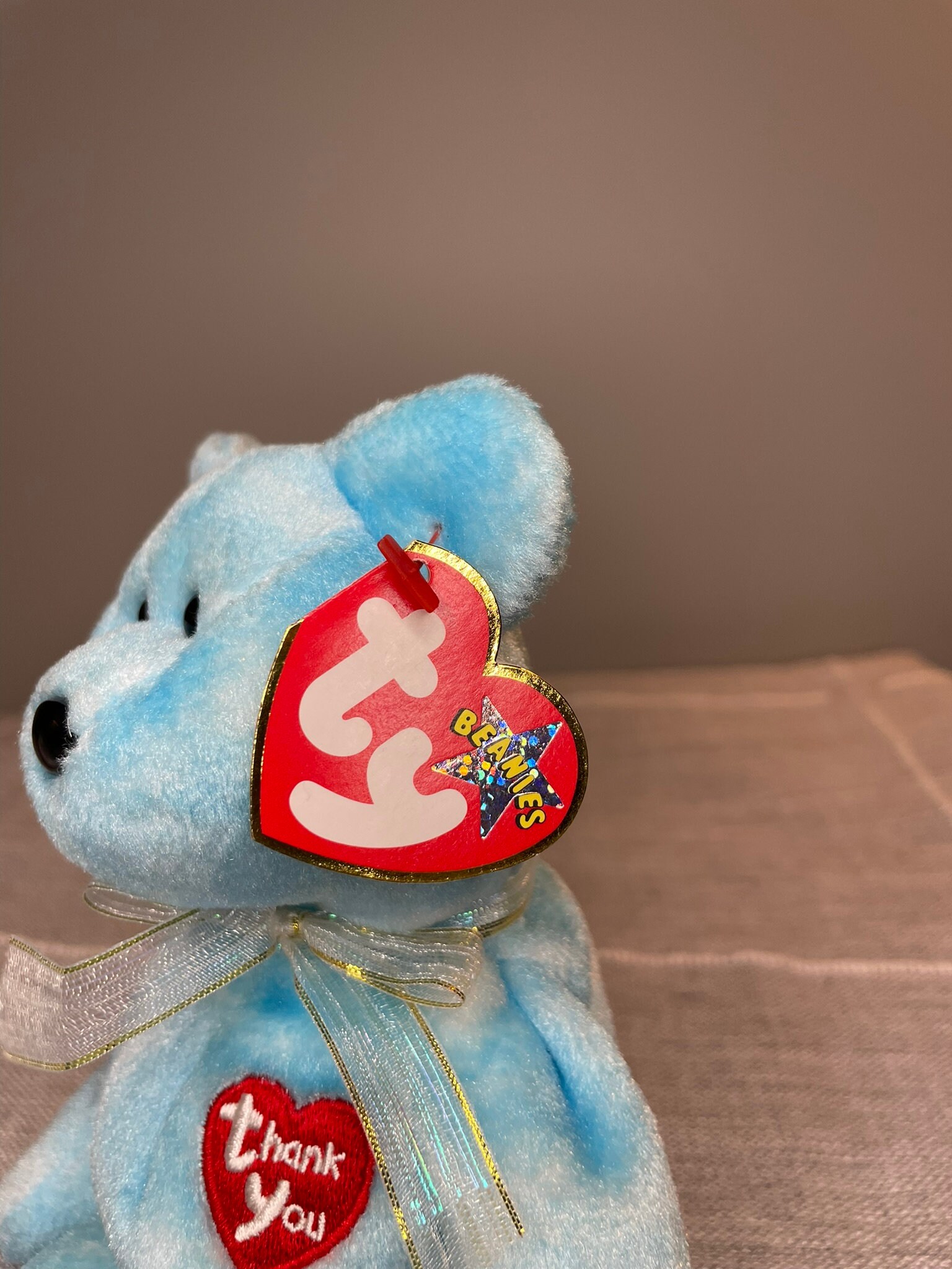 Ty ビーニーベイビーズ　代理店限定　Thank You Bear Ty Beanie Baby「Thank you Bear」愛らしいクマ - 小売店ごとに