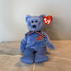 America - Ty Beanie Babies - New Face Bear