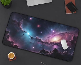 Deep Space Gaming Schreibtischmatte, Sci-Fi Himmelskörper, Schreibtischunterlage