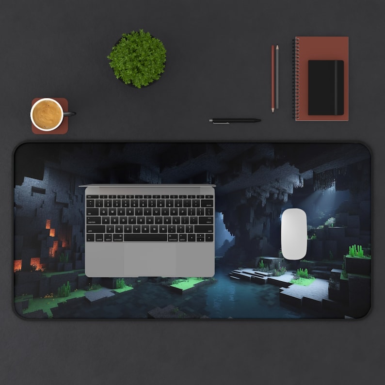 Minecraft Inspired Dark Cave #1 Desk Mat - Etsy